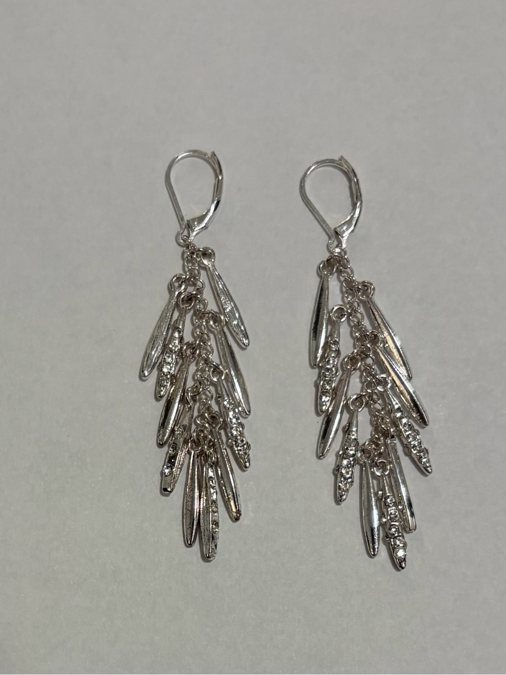Silver Multi-Tassel Drop Earrings - Women's Jewelry